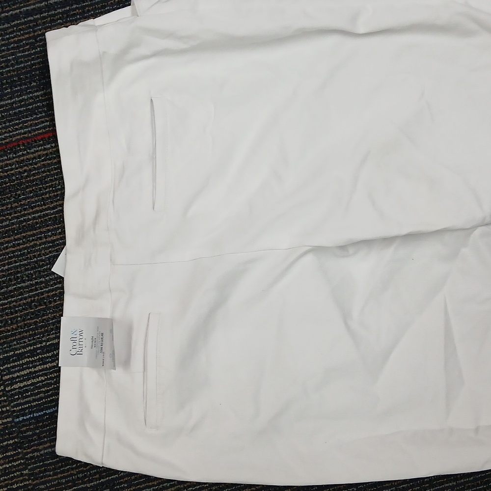 Nwt Croft and Barrow Straight Mid Rise white pull-on Pants 20W - Picture 8 of 8
